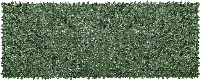 VEVOR Artificial Ivy Privacy Fence Screen, 59 x 158 in Faux Ivy Vine Leaf Hedges Fence, Greenery Privacy Fence with Mesh Cloth Backing, Green Wall Decoration for Outdoor Garden, Yard, Balcony