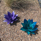 Decorative Metal Agave (Cupreate) - Garden Art (Turquoise)