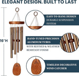 Woodstock Chimes Amazing Grace Wind Chime for Outside 16" Small Bronze, Outdoor Decor for Patio, Porch, Garden, Memorial Gift for Loved Ones AGSBR