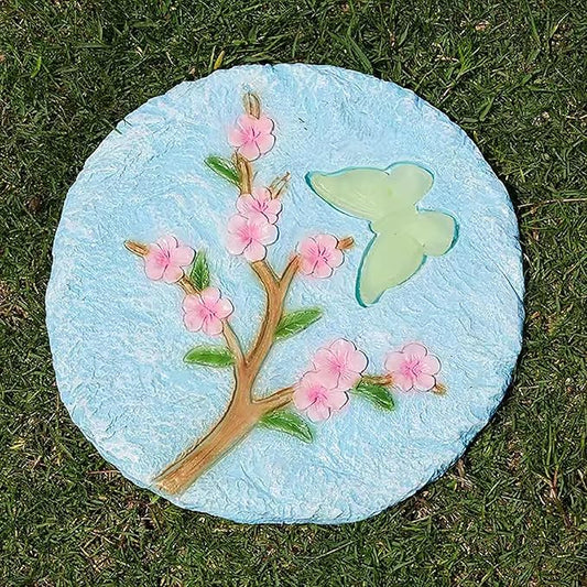 Stepping Stone Decorative Step Stones That Stake Into The Ground, Landscaping Stepping Stone/Walkway Tiles, Yard Decor Pathway Pavers Stones Ornaments(Blue)