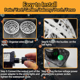 Christmas Ball Lights - 160LED Outdoor Tree Globe String Lights, 8 Modes Waterproof Sphere Lantern Lights, Christmas Decor for Tree Garden Porch (Warm White)