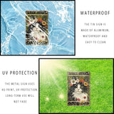 snowsun Vintage Metal Signs Cat Stay Wild Flower Child Funny Tin Sign Home Decor Wall Plaque for Living Room Bedroom Garden Yard Cafe Garage 8×12 Inches