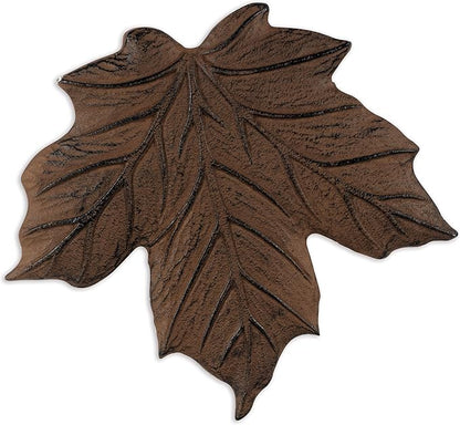 Sunset Vista Designs Wilderness Wonders Cast Iron Maple Leaf Stepping Stone, 11-1/2 by 12-Inch Brown