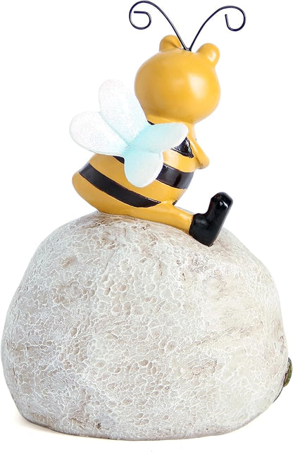 Smadeer Garden Decor Bee Outdoor Statues Sculpture Bumblebee Figurine for Patio Lawn Porch Yard Backyard Honey Bees for Insect Lovers Gifts Garden Ornaments for Home Decor Spring Summer