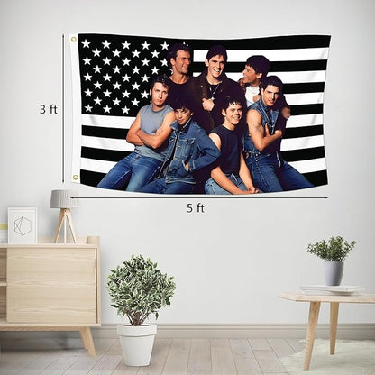 3x5 Foot The Outsiders Decorative Flag with 2 Brass Grommets for Indoor Outdoor, Double Stitched, Wall Hanging Tapestry Room Decor, College Dorm Decorations (BLACK AMERICAN, 3x5 ft)