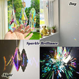 3PCS 5" Large Crystal Sun Catcher Prisms - Hanging Crystals for Window Prisms Suncatcher Indoor Window Rainbow Maker Glass Prism, Perfect for Meditation & Home Decor