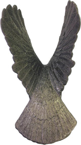EMSCO Group Freedom Eagle Statue 32in Outdoor Garden Decor Sculpture, Natural Bronze Finish, Weather-Resistant Resin, Patriotic