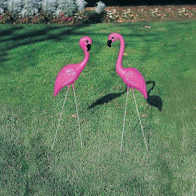 Fun Express Pink Flamingo Yard Ornaments (1-Pack of 2) 34 Inches When Assembled