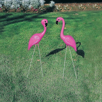 Fun Express Pink Flamingo Yard Ornaments (1-Pack of 2) 34 Inches When Assembled