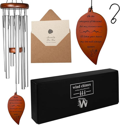 Best Memorial Wind Chimes for Outside - 32.5" Sympathy Wind Chimes Memorial Gifts for Loss of Loved One - in Remembrance Gifts - Best Bereavement Gift Idea for Loss of Loved One - Unique Funeral Gift
