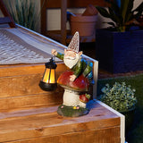 Zingz & Thingz Day & Night Garden Décor Solar Statue Figurine, 5.5x8.5x13, Gnome Mushroom