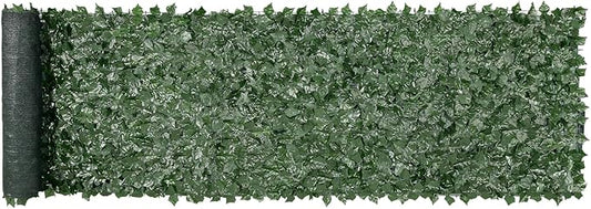 VEVOR Artificial Ivy Privacy Fence Screen, 39 x 158 in Faux Ivy Vine Leaf Hedges Fence, Greenery Privacy Fence with Mesh Cloth Backing, Green Wall Decoration for Outdoor Garden, Yard, Balcony