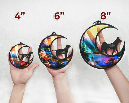 Cat Memorial Suncatcher, Loss of Cat Sympathy Gift, Pet Memorial Gifts for Feline Friend, Stained Glass Window Hanging, Pet Crystal Suncatcher Passed Away Keepsake, Remembrance Gifts for Kitty