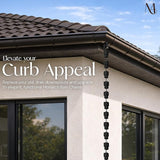 Monarch Rain Chains Aluminum Multi Cube Black Rain Chains for Gutters – 8.5 ft Black Decorative Rainchain Outdoor Durable Heavy Duty Gutter Chain Downspout, Modern Rainchains for Outside