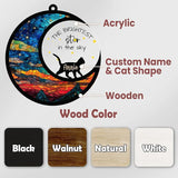 Cat Memorial Suncatcher Personalized Name Pet Ornament Window Car Hanging Sympathy Gift for Loss of Pet Bereavement Keepsake Remembrance Gifts for Cat Lovers Outdoor Decor