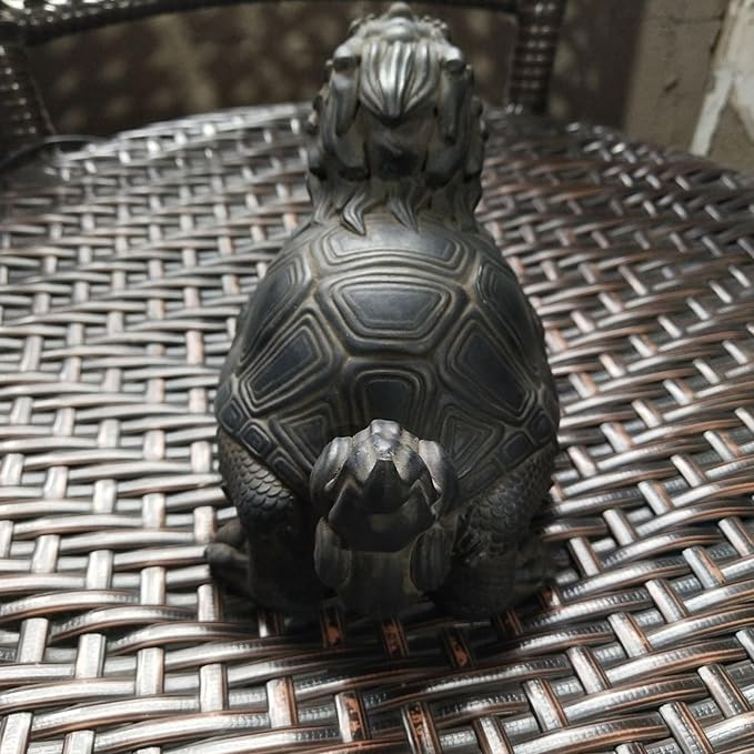 Mythical Animal Pond Spitter Fountain for Small Ponds– Ceramic Outdoor Water Feature with Pump & Hose – for Garden, Koi Pond, Patio, or Rockery Landscape Decor