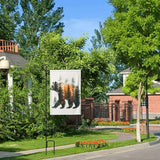 Bear Garden Flags 12×18 Inch Forest Double Sided Decorative Yard Banner Seasonal Flag for Outdoor Outside Decor