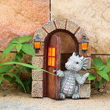 YWHWXB Garden Dragon Resin Sculpture,Lovely Outdoor Sculpture Ornaments,Garden Dragon Decor Statue for Home Patio Courtyard Lawn Decoration