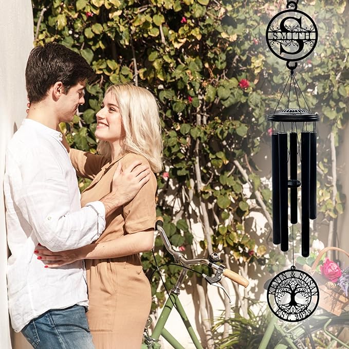 Personalized Wind Chimes, Custom Wind Chimes for Wedding Gifts, Memorial Gifts, Anniversary Gifts, Gifts for Husband, Wife, Dad, Mom