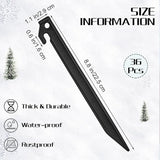 Aodaer 36 Pieces Plastic Inflatable Stakes 8.8 Inch Christmas Halloween Yard Stakes Heavy Duty Anchor Replacement Inflatable Accessories for Garden Outdoor Inflatable Decorations, Black