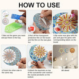 Sinor 6 Pcs Diamond Painting Wind Chimes Suncatcher, Hanging Crystal Double Sided Chime Ornament Decor for Garden Window Home DIY Kits for Adults -Style B