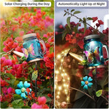 SRNPMIU Solar Watering Can Light, Yard Outdoor Decor Lights, IP65 Waterproof, Hanging Butterfly Garden Light, Outside Garden Flower Bed Decor, Women Gift, Birthday Gifts