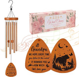 Grandpa Wind Chime for Outside: Grandpa Gifts, Metal Wind Chimes, Thoughtful Birthday Father's Day Christmas Thank You Gift for Grandfather, Home Garden Patio Yard Decor
