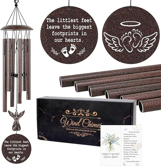 Miscarriage Gifts for Mothers - 36'' Miscarriage Memorial Wind Chimes for Women, Infant Baby Loss Keepsake Sympathy Memorial Bereavement Condolence Remembrance Gift, in Memory of Angel Baby