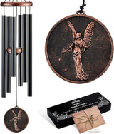 Wind Chimes for Outside, Vintage Angel Deep Tone Wind Chime Outdoor Clearance, Memorial/Festivals/Birthday Gift for Mom Dad Women Grandma, Home Garden Patio Decor (34" Angel)
