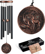 Wind Chimes for Outside, Vintage Deer Deep Tone Wind Chime Outdoor Clearance, Patio Porch Balcony Decoration, Garden Hanging Decor Gifts for Women Mom Grandma (34" Deer)