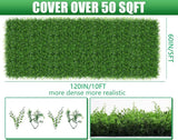 Grooy 60"x120"(50 SQFT) Artificial Hedge Grass Wall Roll Panels, Green Wall Panels, Plant Wall, Greenery Wall Backdrop, UV Protected Privacy Fence Screen for Outdoor Indoor Wedding Décor