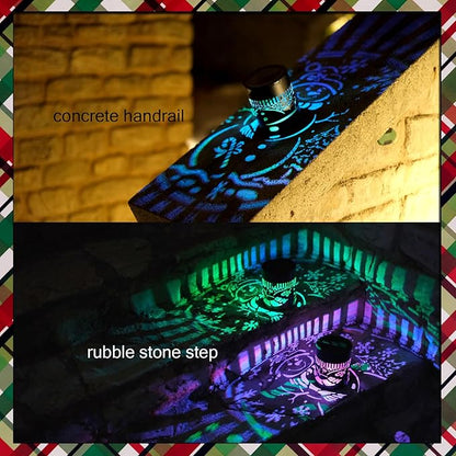 2 Pack Easter Decorations Christmas Solar Lantern Color Changing Snowman Theme Solar Lights - Metal Deck Step Ground Path Wall Fence Lights for Patio Backyard Yard Decor Easter Gifts for Women.