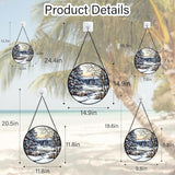 DASTOLL Stained Glass Window Hanging, Winter Snow Landscape Suncatcher Diamond Glass Panel Sun Catchers Decor for Birthday for Women, Men, Wife, Aunt, and Mom 11.8 in