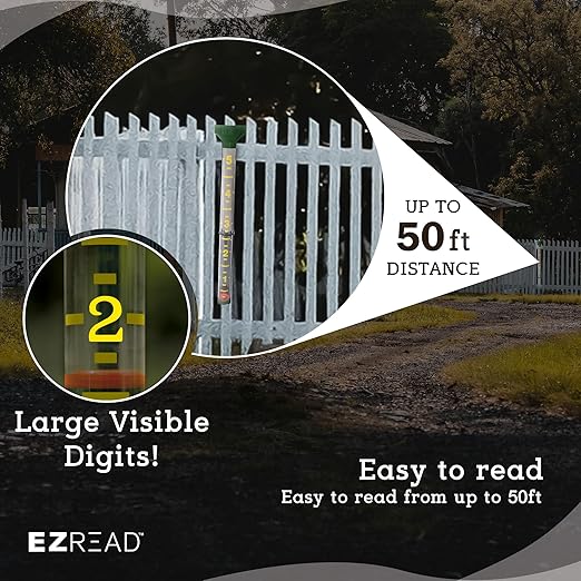 Headwind EZRead 26” Giant Professional Outdoor rain Gauge, USA Made Heavy Duty All Weather Freeze Proof mountable with Float, Hunter Green (820-0019)