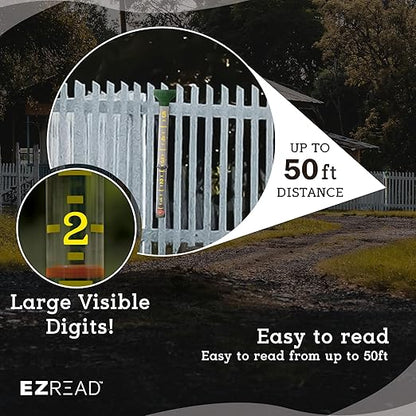 Headwind EZRead 26” Giant Professional Outdoor rain Gauge, USA Made Heavy Duty All Weather Freeze Proof mountable with Float, Hunter Green (820-0019)