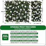 Expandable Fence Privacy Screen for Balcony Patio Outdoor,Decorative Faux Ivy Fencing Panel,Artificial Hedges