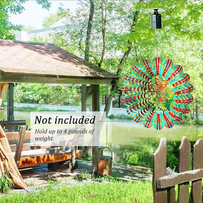 Aoedelyart Solar Powered Wind Spinner Motor Eco-Friendly,Outdoor Solar Energy Operated Hanging Display Mobile Rotating Motor for Sun Catchers,Wind Chime,Garden Decor,Hanging Ornament-Black
