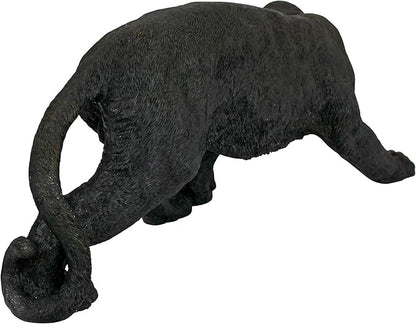 Design Toscano Shadowed Predator Black Panther Garden Statue, Medium 26 Inch, Polyresin, Black