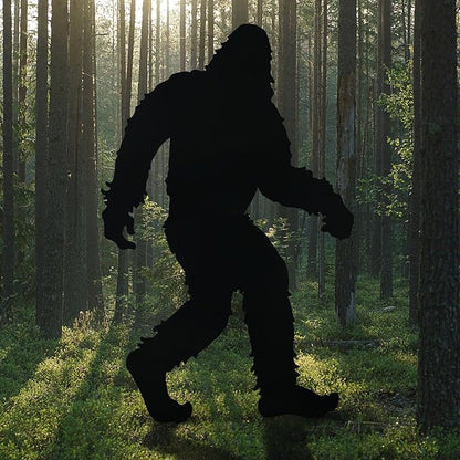 Zonon 7.5ft Large Bigfoot Iron Metal Outdoor Yard Decor Big Foot Sasquatch Gifts for Men Women Bigfoot Statue Silhouette for Yard Art Patio Lawn Forests Garden Farmhouse Decoration(Black,Classic)