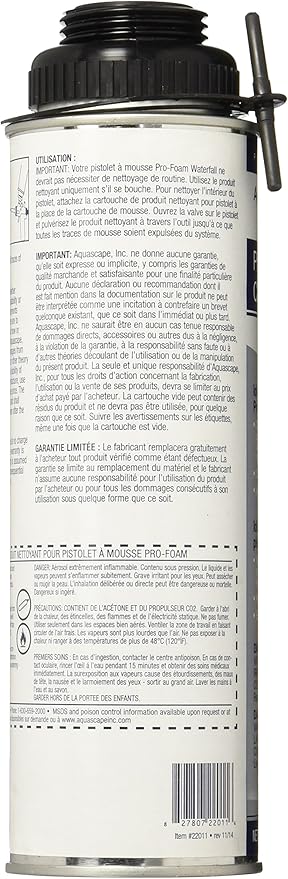 Aquascape Professional Foam Gun Cleaner for Pond, Waterfall, and Water Features, 12-Ounce