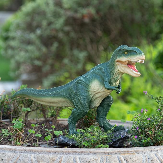 Dinosaur outdoor garden decoration, Tyrannosaurus rex statue yard decoration, outdoor decoration, courtyard art, lawn ornaments, dinosaur gifts, suitable for women/men/dinosaur enthusiasts as gifts