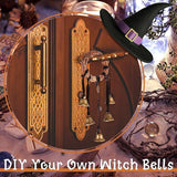 62 Pcs Witch Bells DIY Kit for Door Knob for Protection Witch Bell Witchy Decor Hanging Witchcraft Decorations Witches Wind Chimes Decor