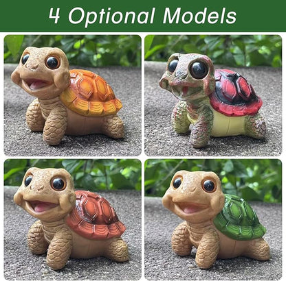 Turtle Outdoor Garden Decor | Desk Accessories for Women & Cute Stuff Turtle Decor | Decor for Shelf, Yard Patio, Office, Funny Turtle Gift for Women, Mother’s Day, Birthday (Green)