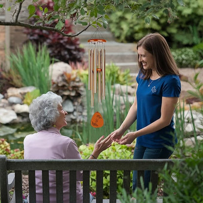 37 Inches Mother Wind Chimes for Outside/Yard, Wind Chimes for Mom Birthday Gifts from Daughter, Son for Mom Outdoor Gifts Garden, Patio Decor - Mother Daughter Gift
