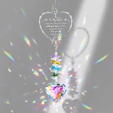 Birthday Gifts for Sister, Crystal Suncatcher Indoor Window Rainbow Maker Hanging Ornament, I Love You Sun Catcher Gifts from Sister, Window Hangings Home Decoration