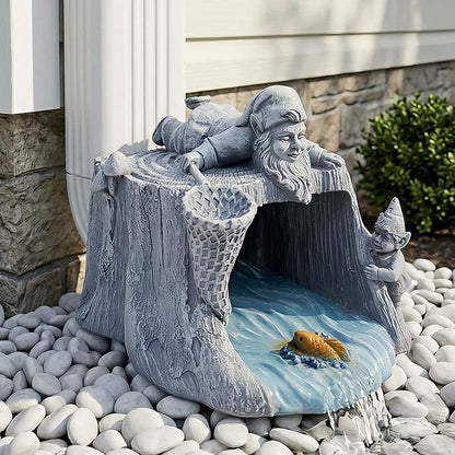 Funny Gnome Statue - Eco-Friendly Resin Outdoor Decor Sculpture, Gutter Diverter Rain, Downspout Extender, Splash Block, Decorative Gutter Extension, Perfect for 3x4 Downspouts