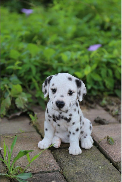 HI-LINE Dalmatian Puppy Outdoor Garden Statue - 6.5"