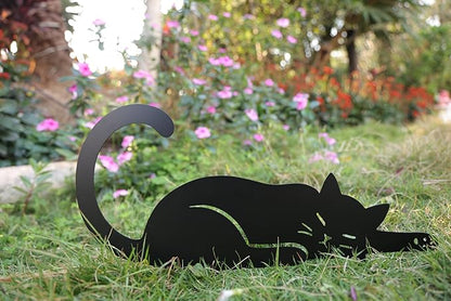 for Women Cat Metal Decorative Garden Stakes Cat Unique Gifts for Men Silhouette Statues for Yard Art, Outside, Patio, Outdoor Decor, Garden Decorations, Lawn Ornaments