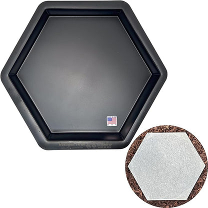 AUTUMN 14" Hexagon Stepping Stone Mold - DIY Concrete Cement Path Maker for Garden Walkway - Made in USA - Decorative Hexagonal Garden Statue & Pathway Mold