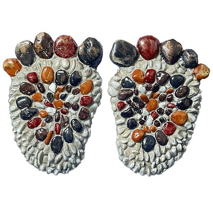 Outdoor Stepping Stone - Courtyard Entrance Paving Stone - Garden Sidewalk Decoration Stone Simulation Pebble (2-Piece Set) # B Small Size